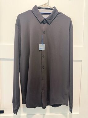 Twillory Athleisure XL Black Button-Up Shirt